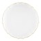 Clear with Gold Rim Round Lotus Plastic Dinner Plates - 10.25" (120 Plates)